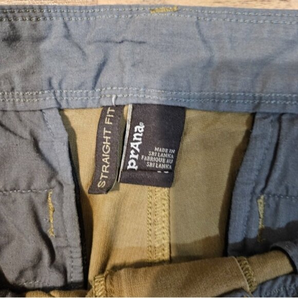 prAna Breathe Straight Fit Pants Men’s Khaki Organic Cotton Coolmax - Picture 6 of 11